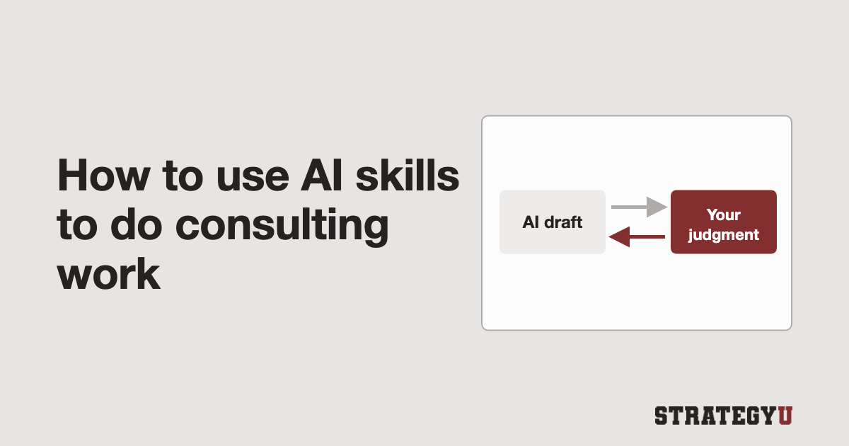 How to use AI skills to do consulting work