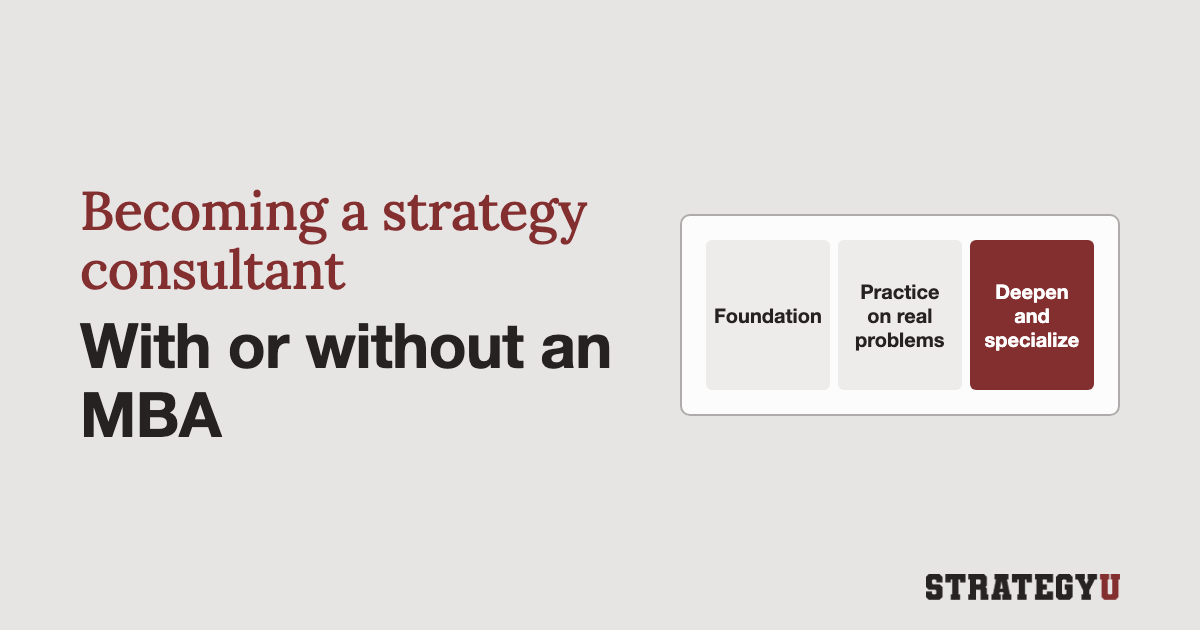 How to become a strategy consultant (with or without an MBA)