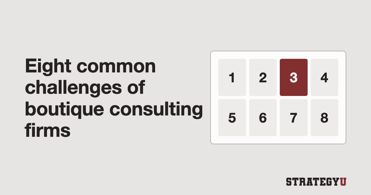 Eight common challenges of boutique consulting firms