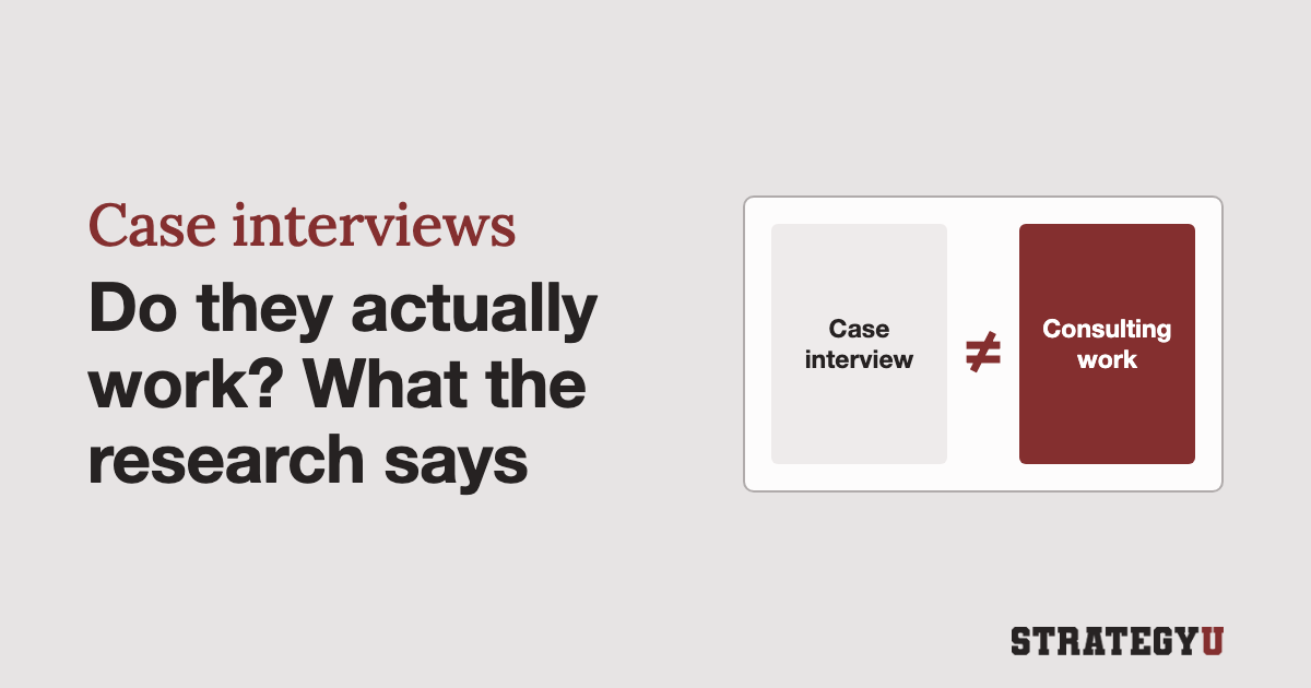 Do consulting case interviews actually work? What the research says