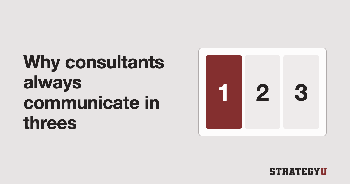 The Rule of Three: Why Do Consultants Always Communicate In Threes?
