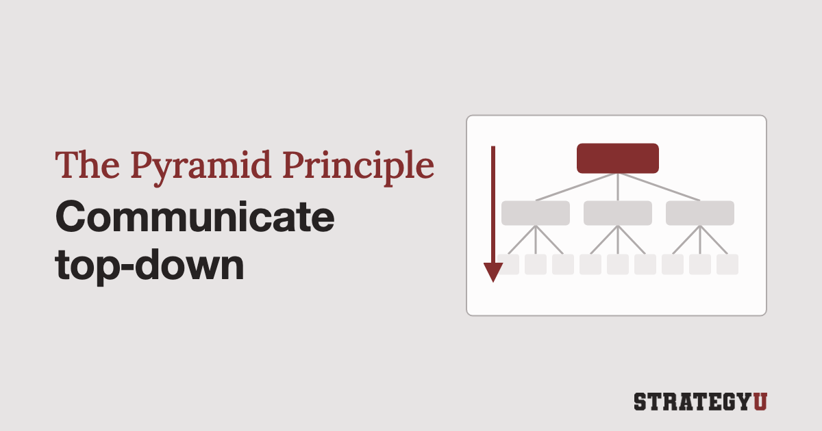 Pyramid Principle Part 2: Communicate Top-Down