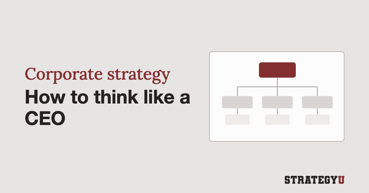Understanding Corporate Strategy: How To Think Like A CEO