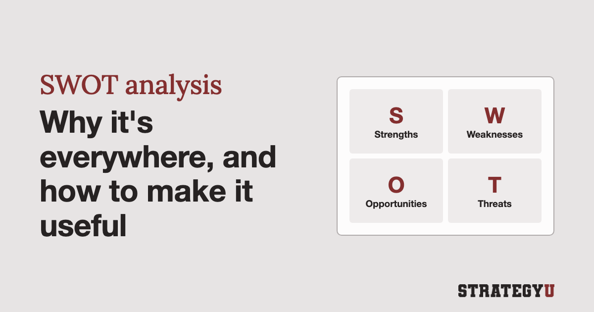SWOT analysis: why it's everywhere, and how to make it actually useful