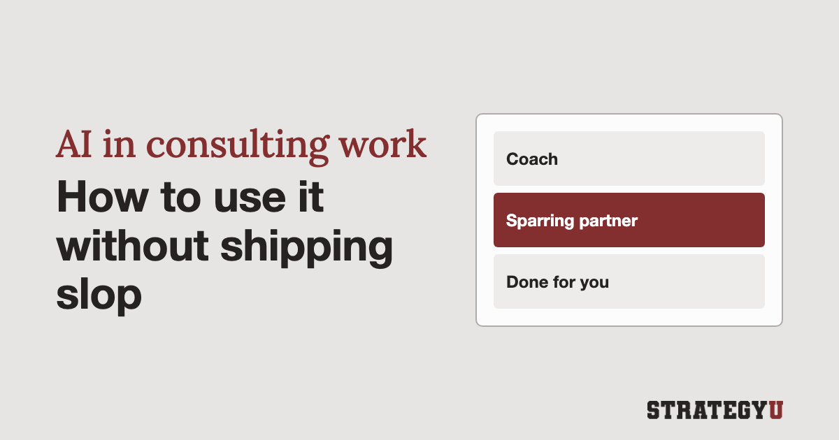 How to use AI in knowledge work and consulting work without shipping slop