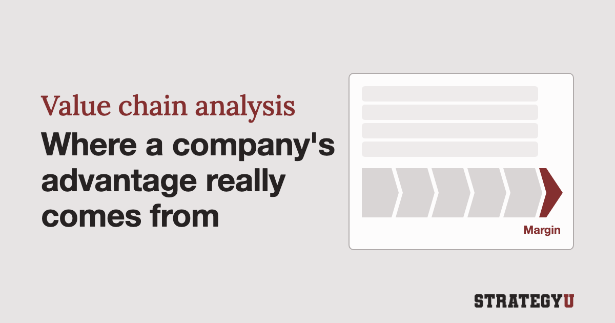 Value chain analysis: how to break a company into its real sources of advantage