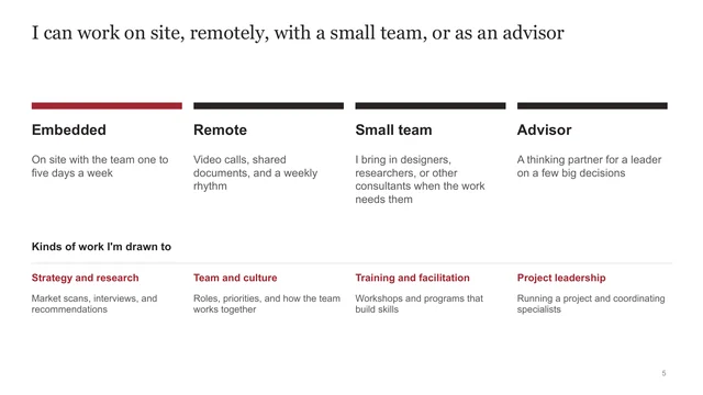Ways to work together slide template