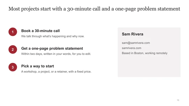Next step slide template