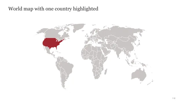World map slide template