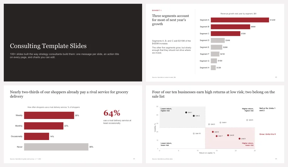 Crimson style template slides
