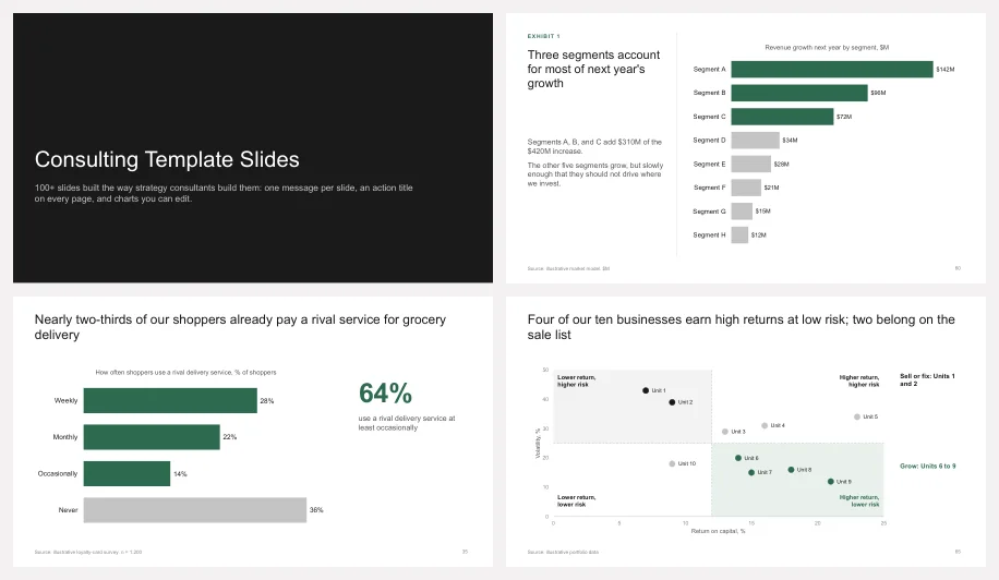 Minimal style template slides