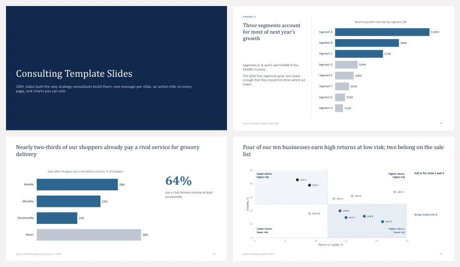 Navy style template slides
