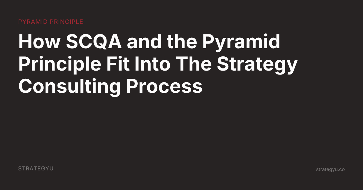 How SCQA and the Pyramid Principle Fit Into The Strategy Consulting ...