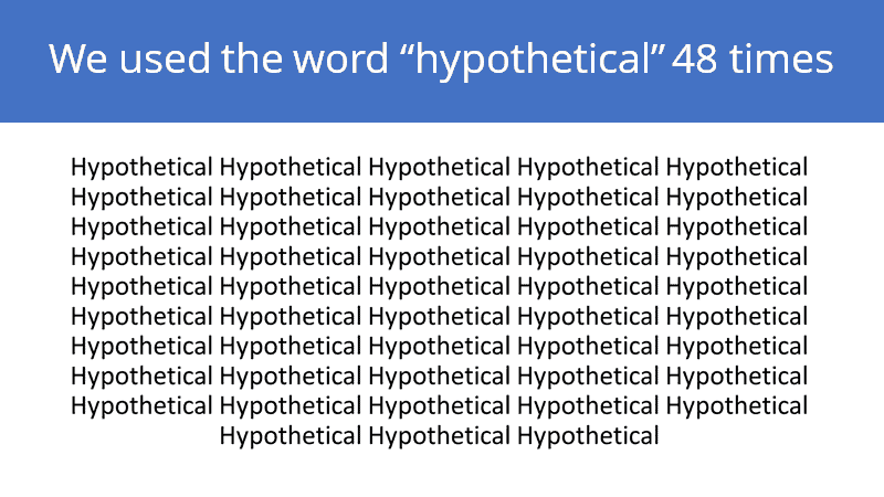 Number of times hypothetical was mentioned in the wework deck